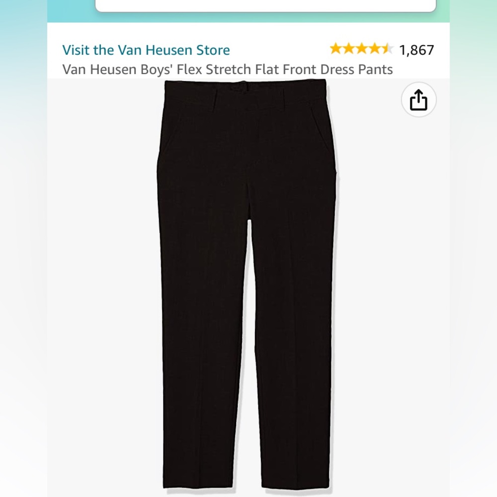 Boys Van Heusen black slacks